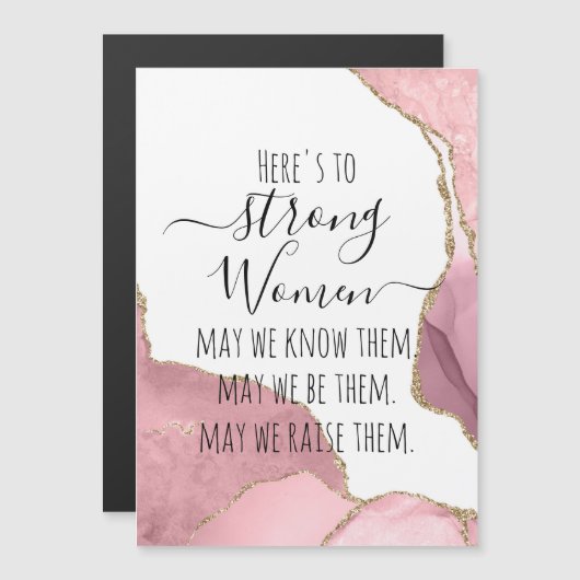 ストロングウィメンズ赤面&金ゴールドアゲーエレガントトガーリーギフト (正面/裏面)