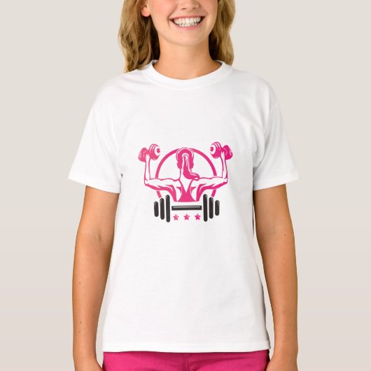 ストロングウーマンフィットネスTシャツ Tシャツ (正面)