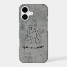 ストロングウーマンミニマリストフィットネススケッチiPhoneケース