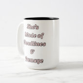 ストロングウーマン引用文マグ ツートーンマグカップ (正面左)