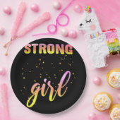 ストロングガールパステルスター ペーパープレート (パーティー)