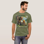 ストロングハッピーハニーベア引用文 Tシャツ (正面フル)