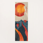 ストロングブラックウーマン名前をカスタムする ヨガマット (裏面)