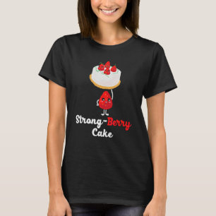 ストロングベリーパウンドケーキウエイトリフターいちご狩り Tシャツ