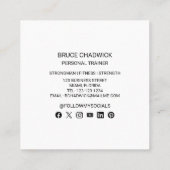 ストロングマンジムスポーツフィットネスパーソナルトレーナー スクエア名刺 (裏面)