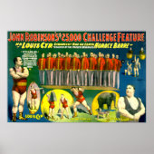 ストロングメンズサーカスショーヴィンテージ1898ポスター ポスター (正面)