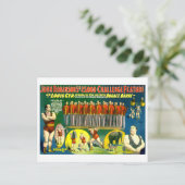 ストロングメンズサーカスショーヴィンテージ1898ポスター ポストカード (スタンド正面)