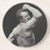 ストロングメンユーゲンサンドーボディビルによる新しいポーズ コースター (正面)