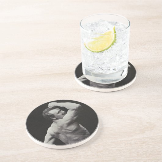 ストロングメンユーゲンサンドーボディビルによる新しいポーズ コースター (側面)