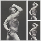 ストロングメンユーゲンサンドーボディビルによる新しいポーズ シール (正面)