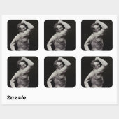 ストロングメンユーゲンサンドーボディビルによる新しいポーズ スクエアシール (シート)