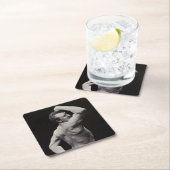 ストロングメンユーゲンサンドーボディビルによる新しいポーズ スクエアペーパーコースター (インサイチュ)