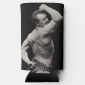 ストロングメンユーゲンサンドーボディビルによる新しいポーズ スリム缶クーラー (裏面)