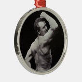 ストロングメンユーゲンサンドーボディビルによる新しいポーズ メタルオーナメント (右)