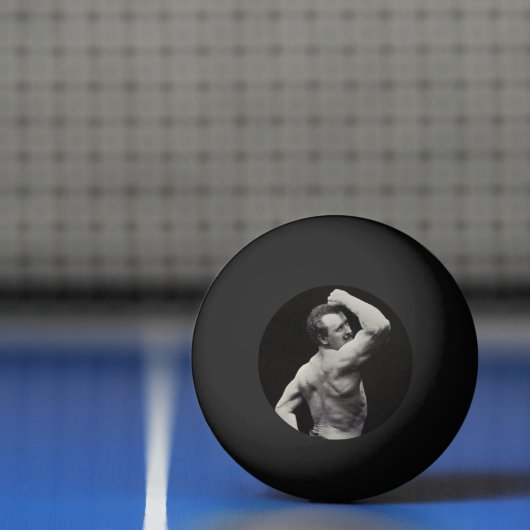 ストロングメンユーゲンサンドーボディビルによる新しいポーズ 卓球ボール (ネット)