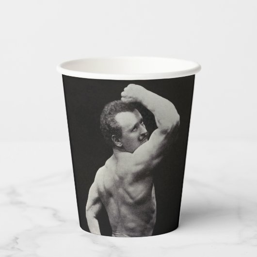 ストロングメンユーゲンサンドーボディビルによる新しいポーズ 紙コップ (裏面)