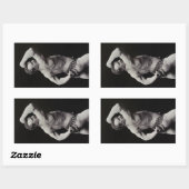 ストロングメンユーゲンサンドーボディビルによる新しいポーズ 長方形シール (シート)