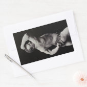 ストロングメンユーゲンサンドーボディビルによる新しいポーズ 長方形シール (封筒)