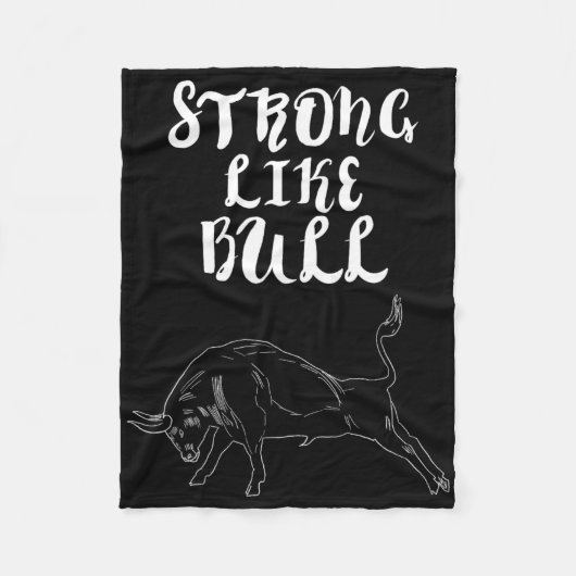 ストロングライクブルパワーリフティングボディビル フリースブランケット (正面)