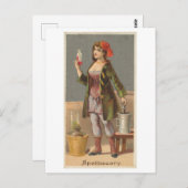 ストロング女性シリーズ#10：薬局ヴィンテージ ポストカード (正面/裏面)