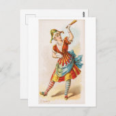 ストロング女性シリーズ#28:ピエロヴィンテージ ポストカード (正面/裏面)