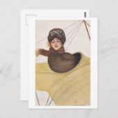 ストロング女性シリーズ#2:パイロットヴィンテージ ポストカード (正面/裏面)