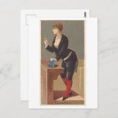 ストロング女性シリーズ#49:先生ヴィンテージ ポストカード (正面/裏面)