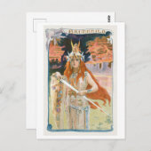 ストロング女性シリーズ#61:ブルンヒルダイラストレーション ポストカード (正面/裏面)