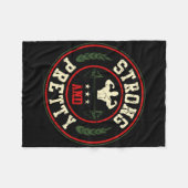 ストロング&ジかわいらしムトレーニングボディビルバーベル フリースブランケット (正面(横))