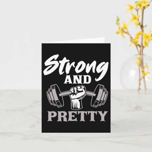 ストロング&ジかわいらしムフィットネススポーツボディビル カード (黄色い花)