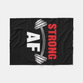 ストロングAfおもしろいフィットネス及びトレーニング フリースブランケット (正面(横))