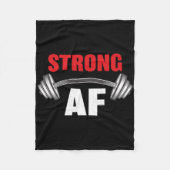 ストロングAfおもしろいフィットネス及びトレーニング フリースブランケット (正面)