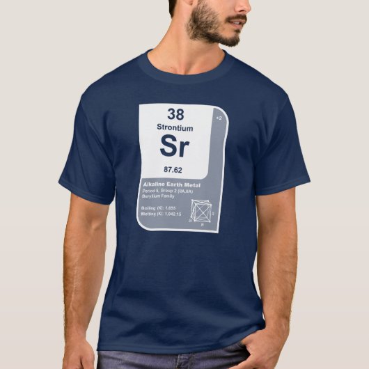 ストロンチウム (Sr) Tシャツ (正面)