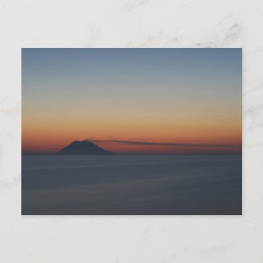 ストロンボリの夕日 ポストカード (正面)