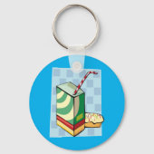 ストローのキーチェーンで飲む キーホルダー (正面)