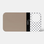 ストローの黒と白の点:トレンディー見て! Case-Mate iPhoneケース (裏面 (横))