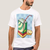 ストローのTシャツで飲む Tシャツ (正面)