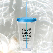 ストローカスタムを最小限に抑えたロゴアクリルタンブラー アクリルタンブラー