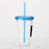 ストローカスタムアクリルタンブラーで最小のロゴ アクリルタンブラー (右)
