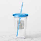 ストローカスタムアクリルタンブラーで最小のロゴ アクリルタンブラー (裏面)