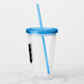 ストローカスタムアクリルタンブラーで最小のロゴ アクリルタンブラー (左)