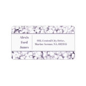 ストロークお洒落パープルペンドードル住所 シール (正面)