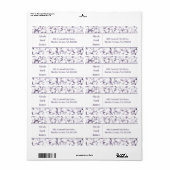 ストロークお洒落パープルペンドードル住所 シール (フルシート)