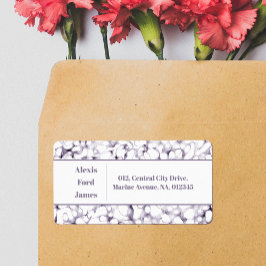 ストロークお洒落パープルペンドードル住所 シール