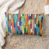 ストロークオブラックコットンランバー装飾用クッション ランバークッション (ブランケット)