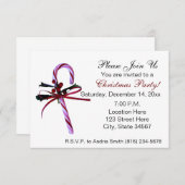 ストローククリスマスパーティーの招待状 招待状 (正面/裏面)