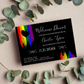 ストローク絵を描プライドフラグハートウェルカムディナー 招待状