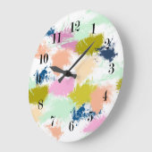 ストローク絵を描、 ラージ壁時計 (傾斜)