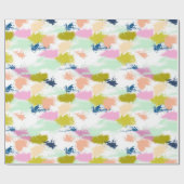 ストローク絵を描、油絵を描 ラッピングペーパー (フラット)