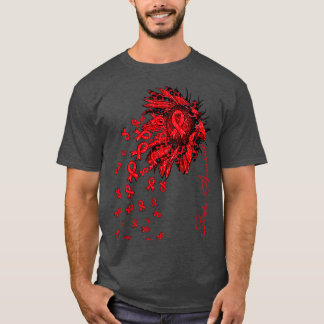 ストローク認識度ひまわりリボン花秋 Tシャツ